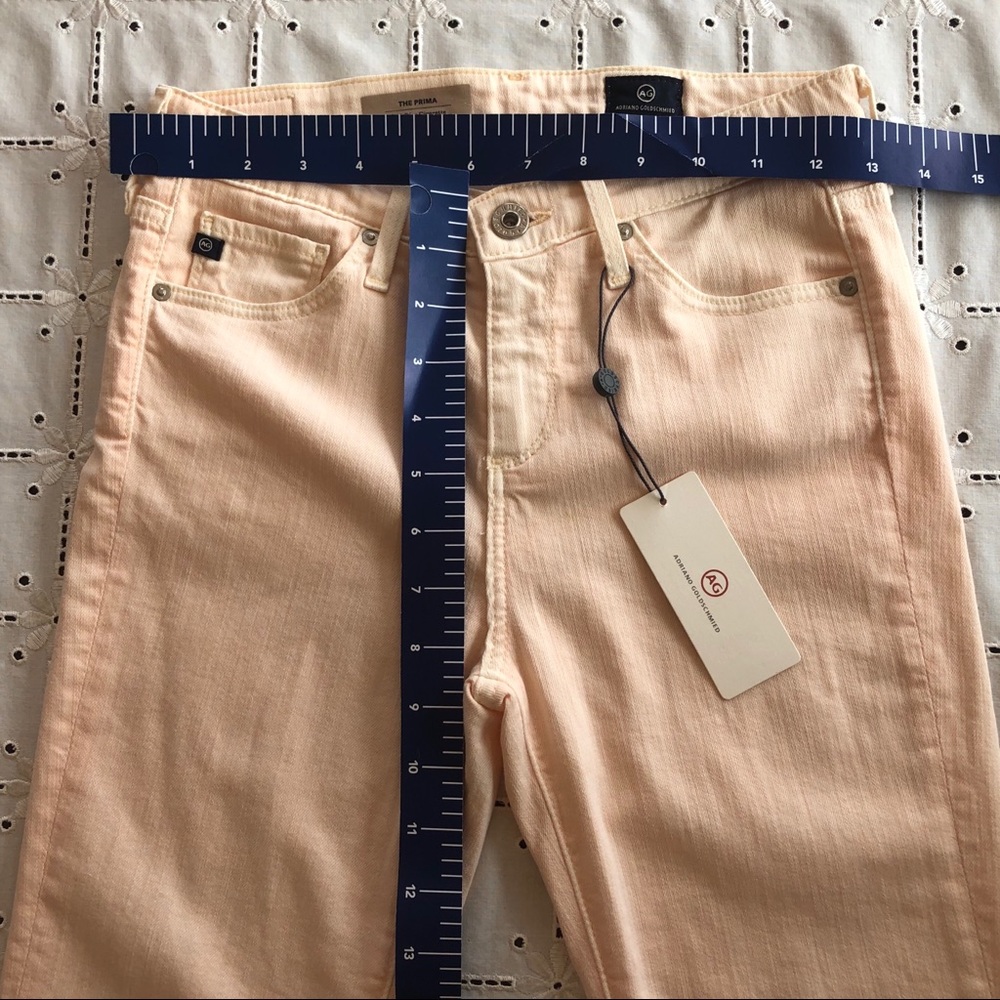 NWT AG Adriano Goldschmied Mid-Rise Blush/Pale Pink Prima Jeans - Picture 8 of 10